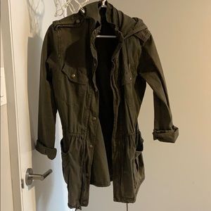 spring dark khaki distressed jacket